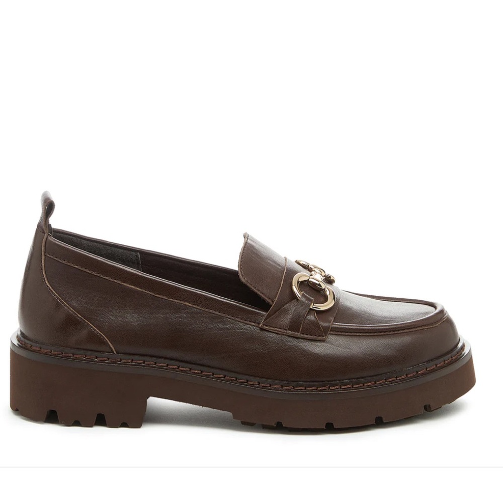 Kelsi Dagger Jemmie Loafer - Cacao/Brown (Gold Accent) 7.5